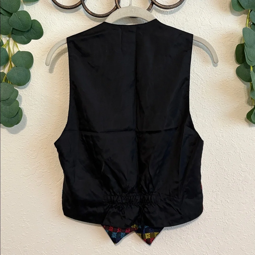Vintage 80s/90s UnionBay Colorful Checkered Print Vest✨ - Picture 5 of 8